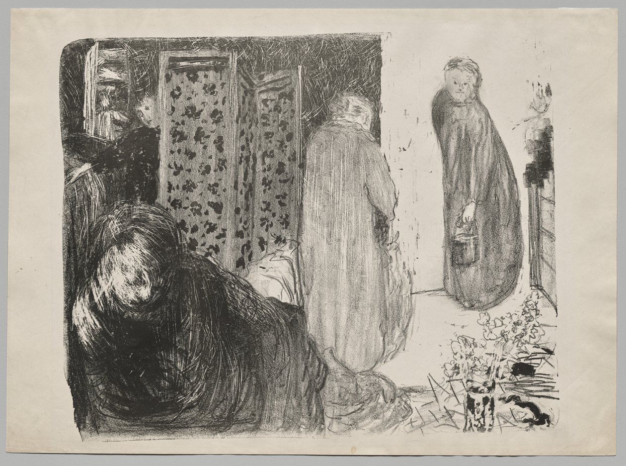 Interiør med skjerm av Edouard Vuillard