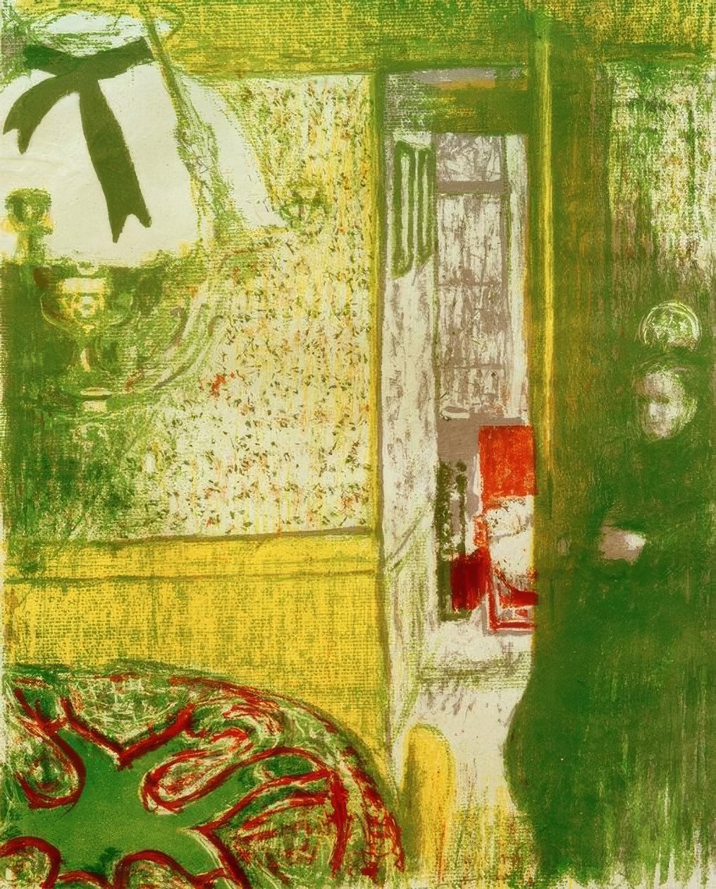 Interiør til fjæringen av Edouard Vuillard
