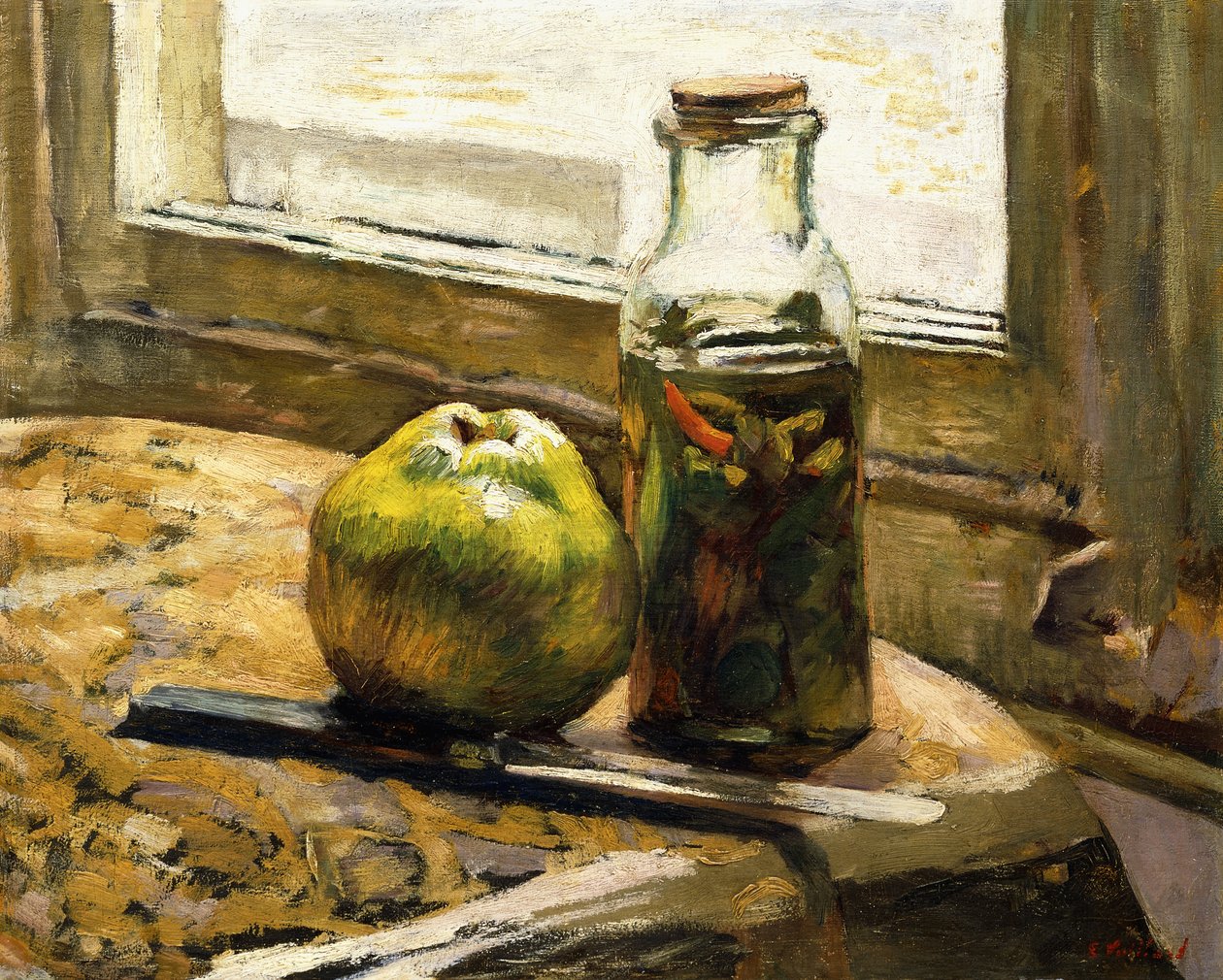 Krukke med pickles og eple, 1889-90 av Edouard Vuillard