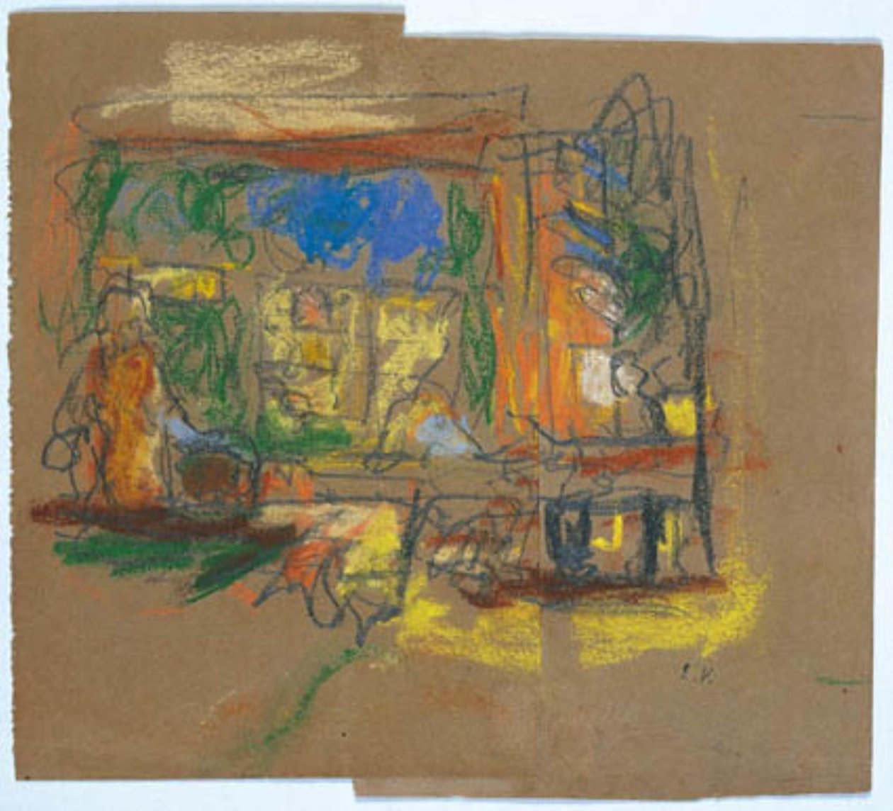 Se gjennom et vindu inn i et rom av Edouard Vuillard