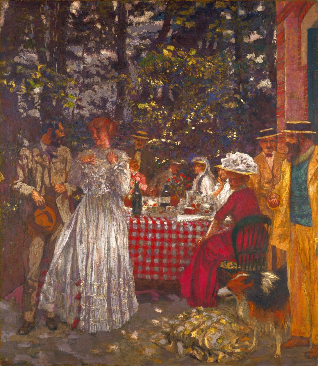 Terrassen på Vasouy, lunsjen - Vuillard, edouard (1868-1940) Terrassen på Vasouy, lunsjen Olje på lerret 1901 National Gallery, London 218,4x190 av Edouard Vuillard