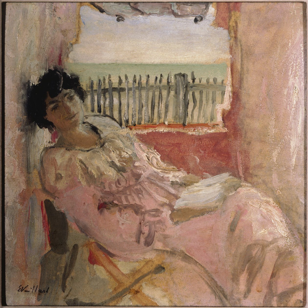 Lucy Hessel ved kysten, ca 1904 av Edouard Vuillard