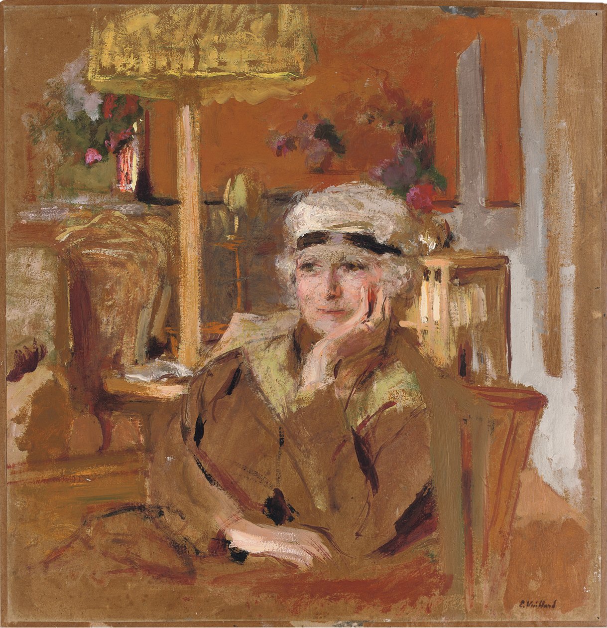 Lucy Hessel i et svart fløyelsbånd, ca. 1921-25 av Edouard Vuillard