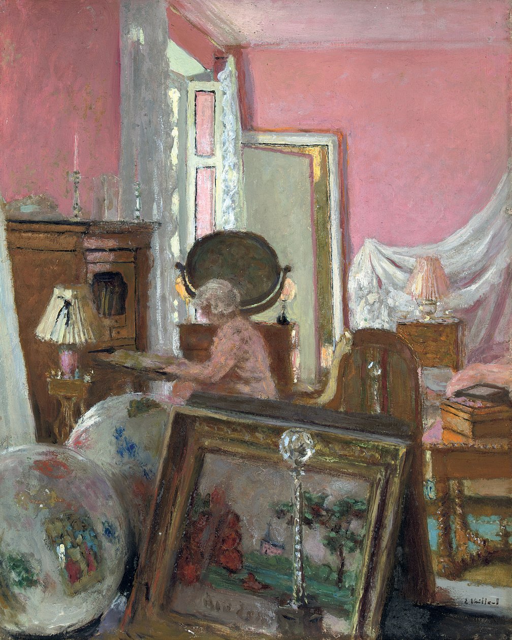 Madam Hessel på rommet hennes på Chateau des Clayes; Madame Hessel på soverommet hennes på Chateau des Clayes, ca. 1930-1935 av Edouard Vuillard