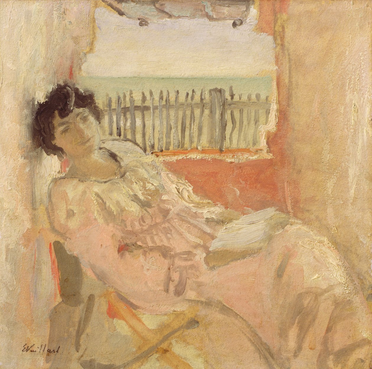 Madame Hessel ved kysten, 1904 (olje på papp) av Edouard Vuillard