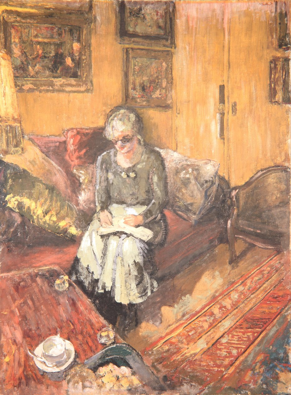 Madame Hessel i Boudoir, Rue de Naples, ca. 1935 (valpesyke på lerret) av Edouard Vuillard