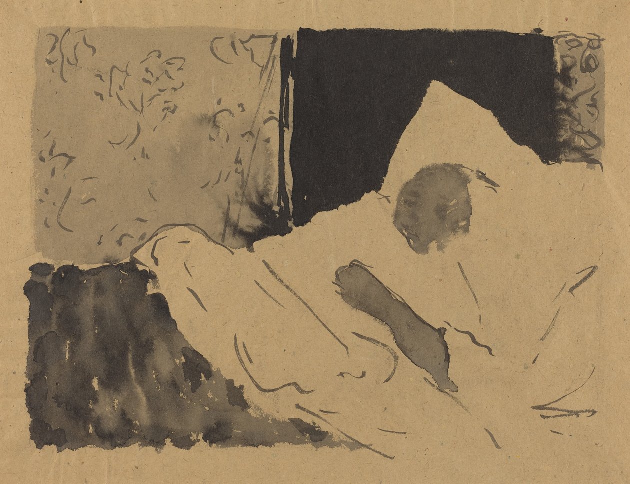 Madame V. Sovende av Edouard Vuillard