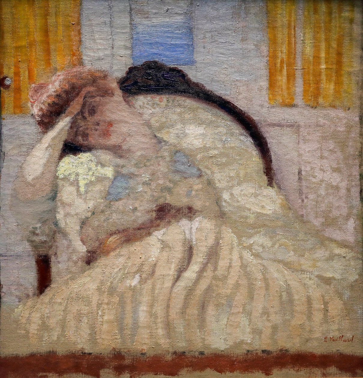 Misia sitter i en lenestol av Edouard Vuillard