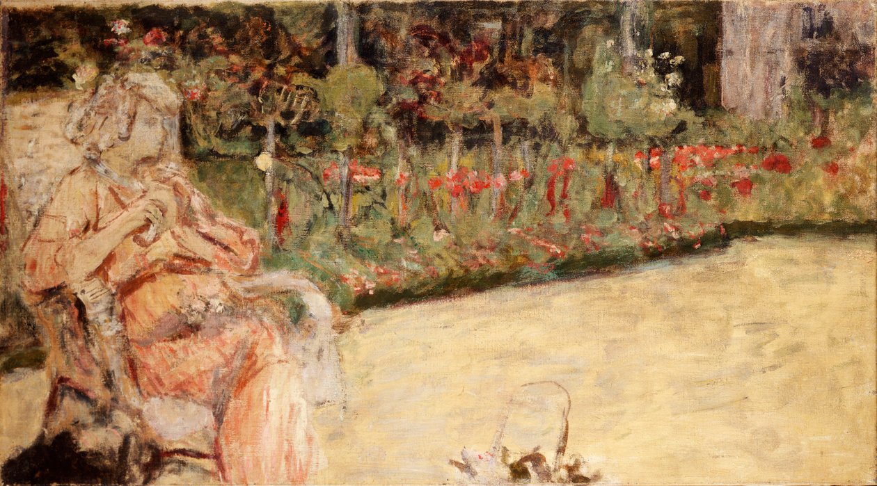 Mme Hessel i Cezannes hage i Vaucresson, ca. 1920 av Edouard Vuillard