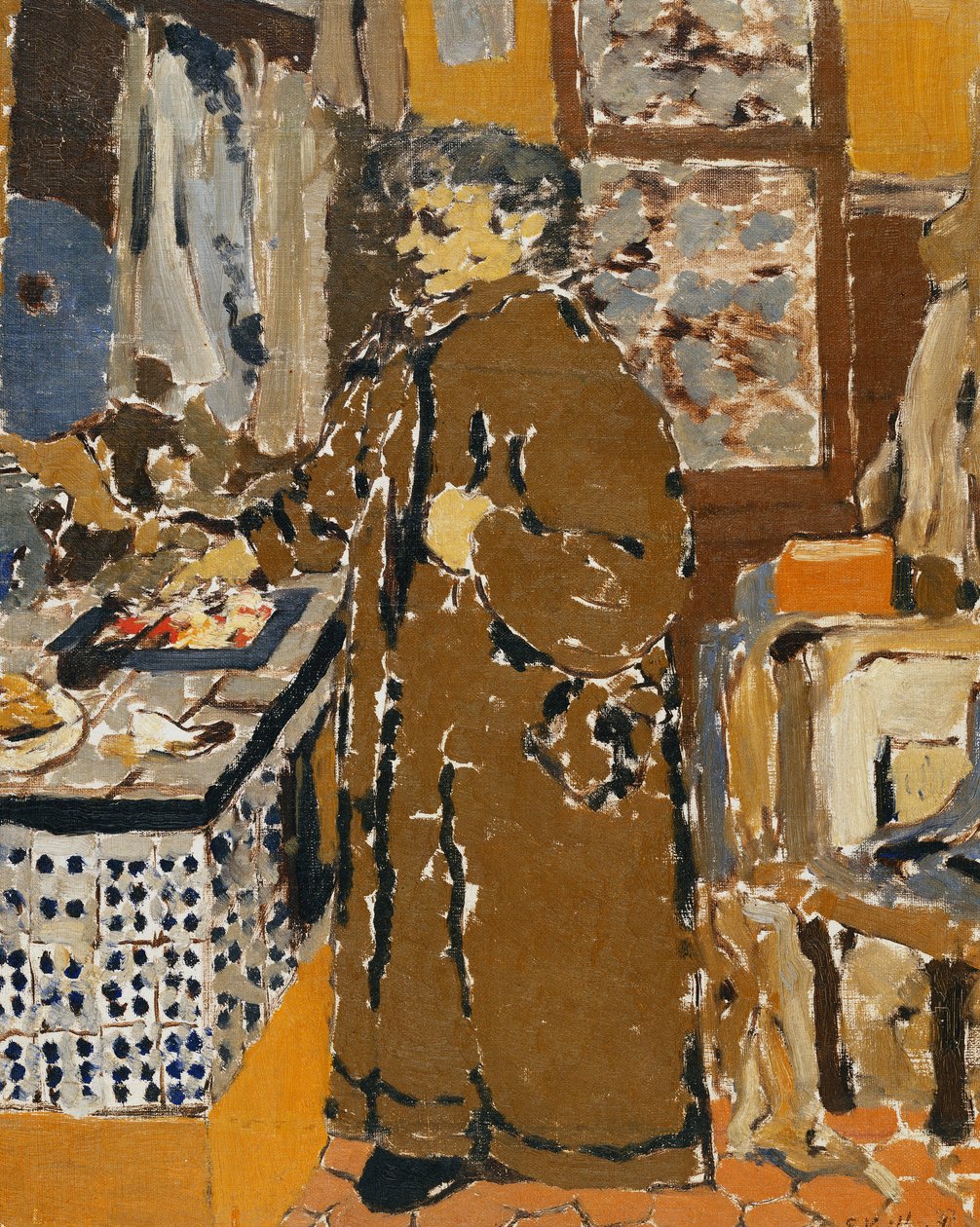 Madame Vuillard i et interiør, ca. 1895 av Edouard Vuillard