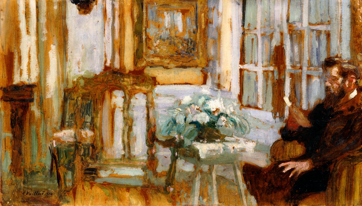 Monsieur Arthur Fontaine i stuen hans, 1904 av Edouard Vuillard