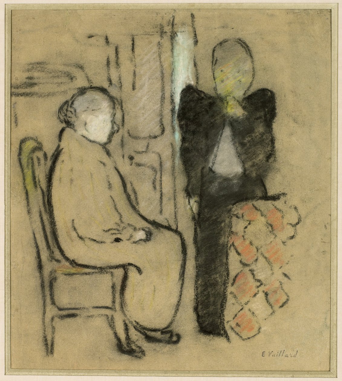 Mor og datter, ca. 1892 av Edouard Vuillard