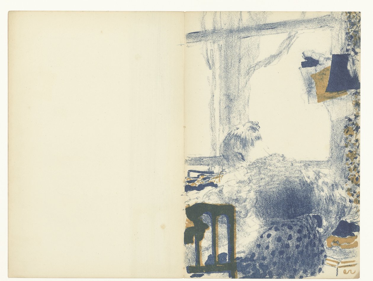 Syerske sitter ved vindu i interiøret La Couturière av Edouard Vuillard