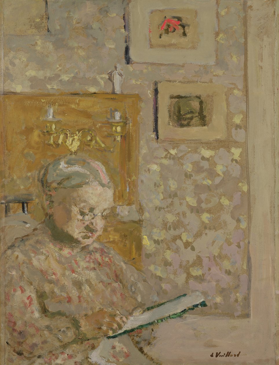 Portrett av Madame Vuillard, kunstnerens mor, ca. 1910 av Edouard Vuillard