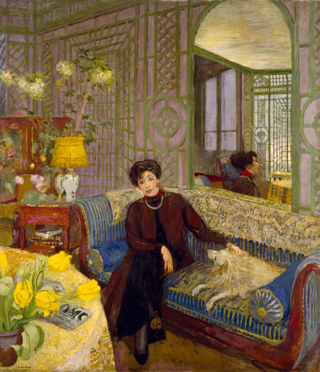 Portrett av Marcelle Aron, kona til Tristan Bernard (1866-1947) 1914 av Edouard Vuillard