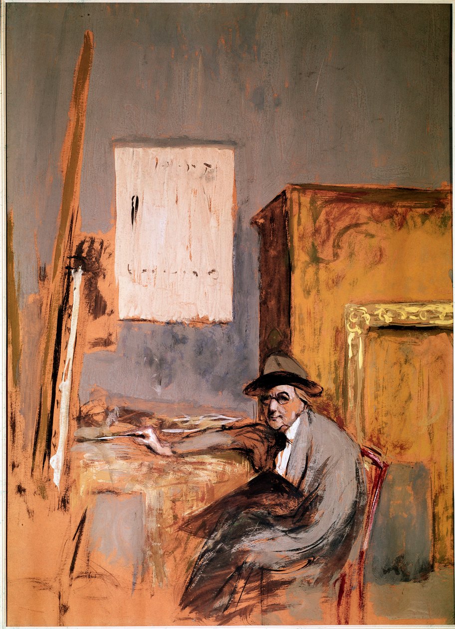 Portrett av maleren Jean Louis Forain i atelieret hans av Edouard Vuillard