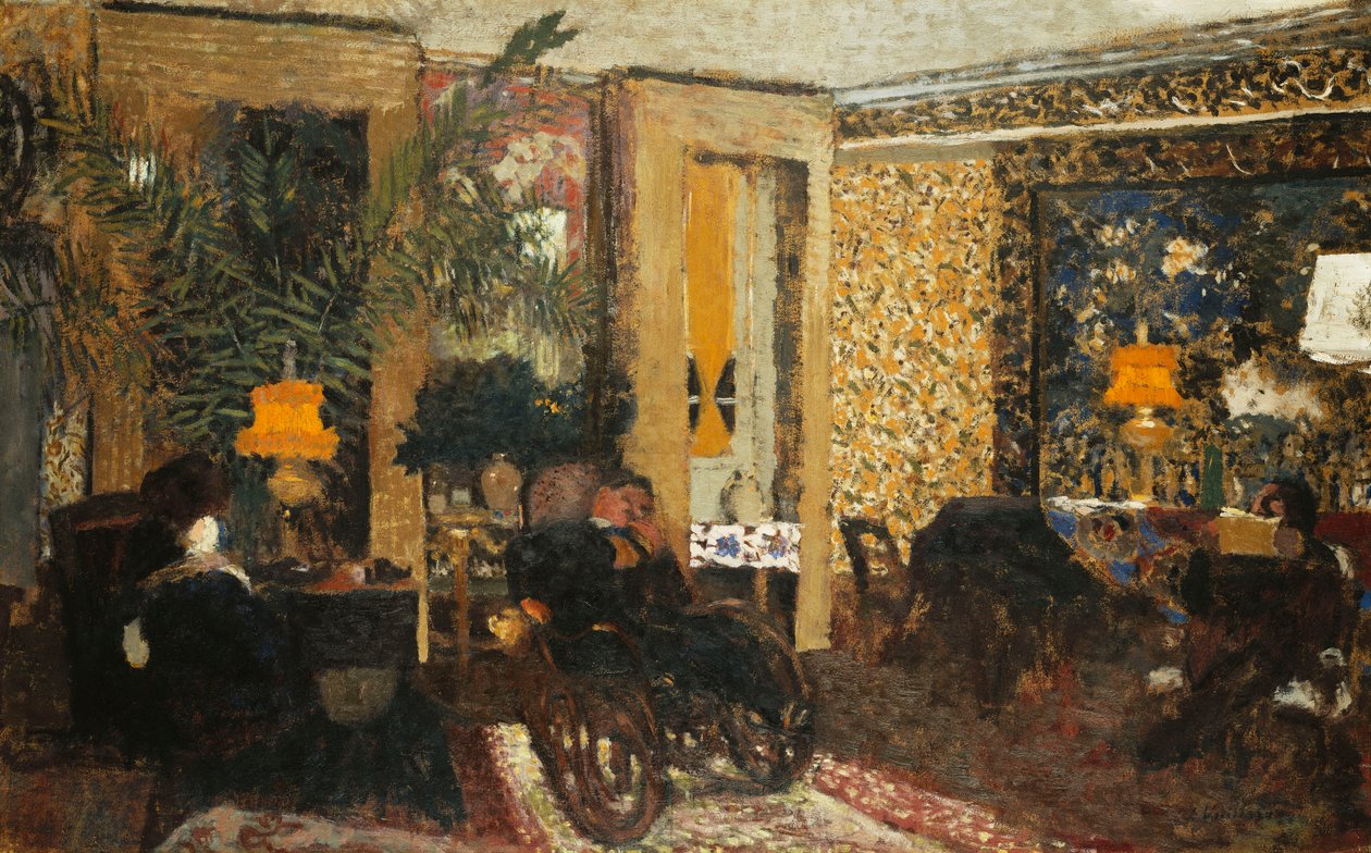 Rom med tre lamper, Rue St. Florentin; Salongen med tre lamper, Rue St. Florentin, 1899 av Edouard Vuillard