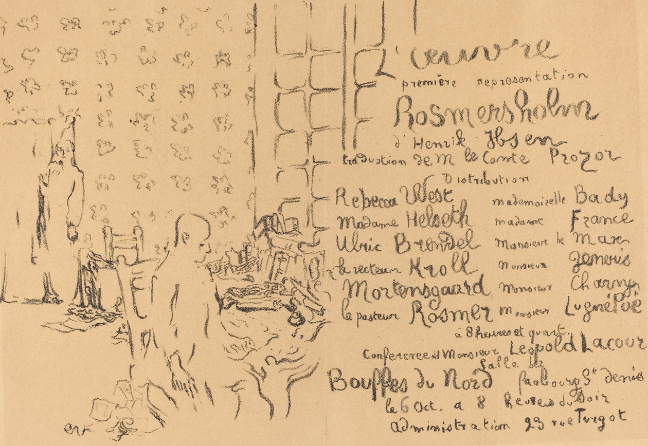 Rosmersholm, 1893. av Edouard Vuillard