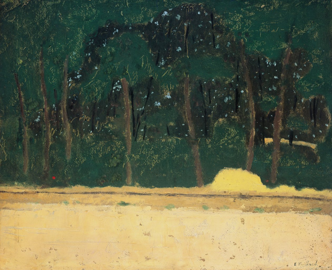 Route on the Edge of the Forest, ca. 1904 (olje på papp på tre) av Edouard Vuillard