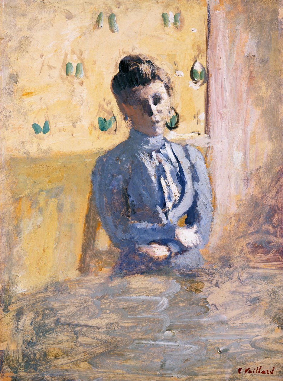 Sittende kvinne i blått, ca. 1899 av Edouard Vuillard