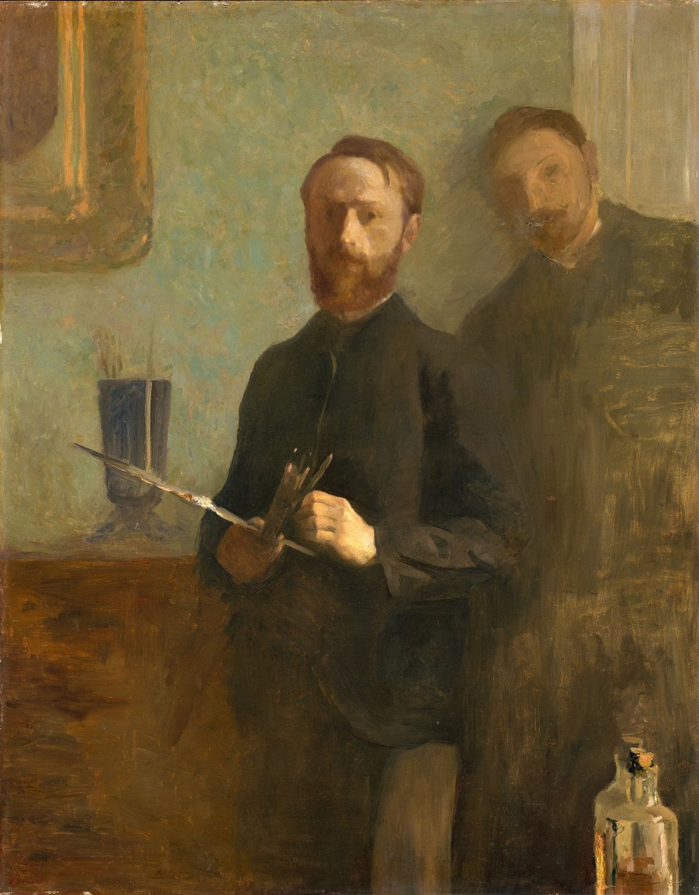 Selvportrett med Waroquy, 1889 av Edouard Vuillard