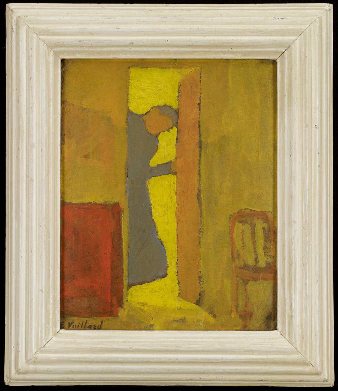 Kunstnerens mor åpner en dør, ca. 1891-2 (olje på papp) av Edouard Vuillard