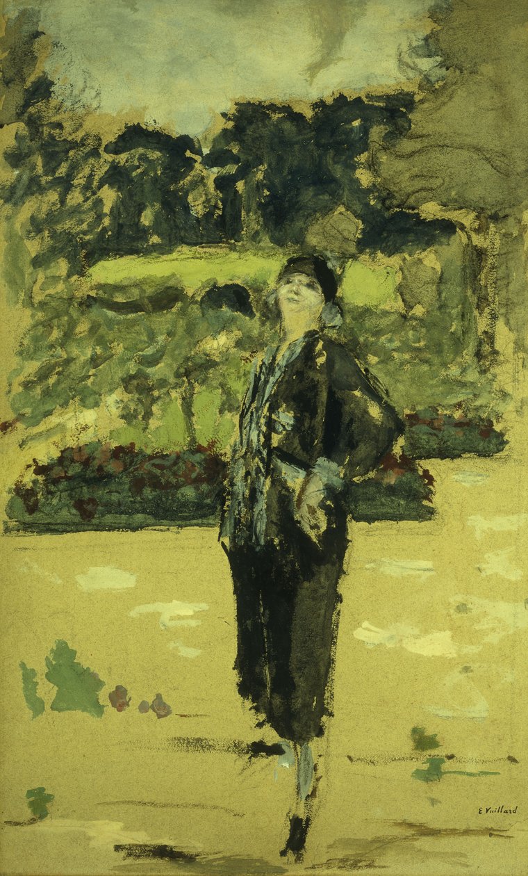 Den svarte kjolen; La Robe Noire, 1920 av Edouard Vuillard