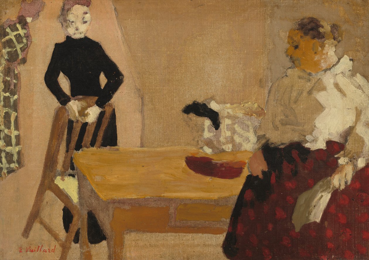Samtalen, 1891. av Edouard Vuillard