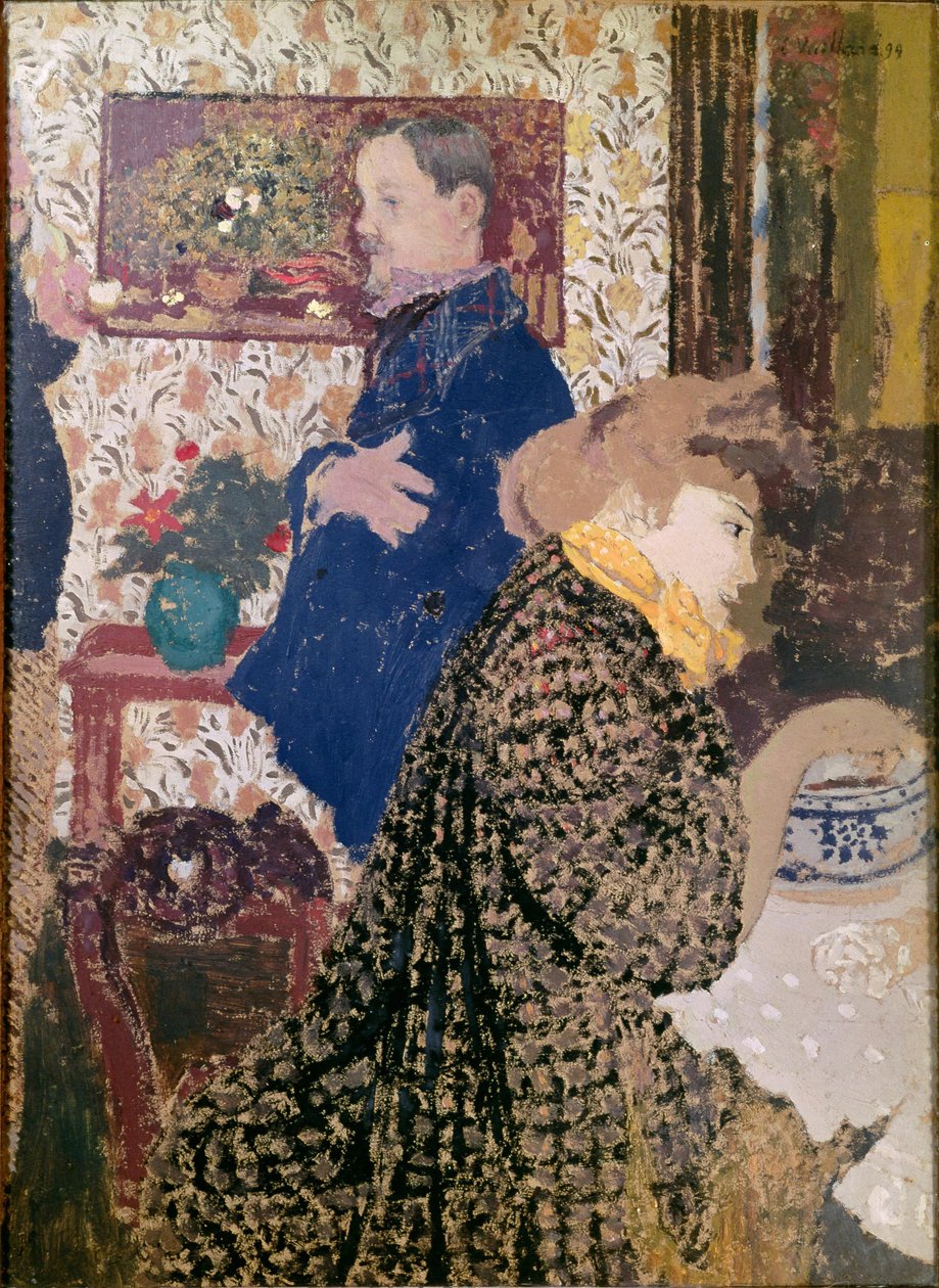 Vallotton og Misia i spisesalen på Rue Saint-Florentin av Edouard Vuillard