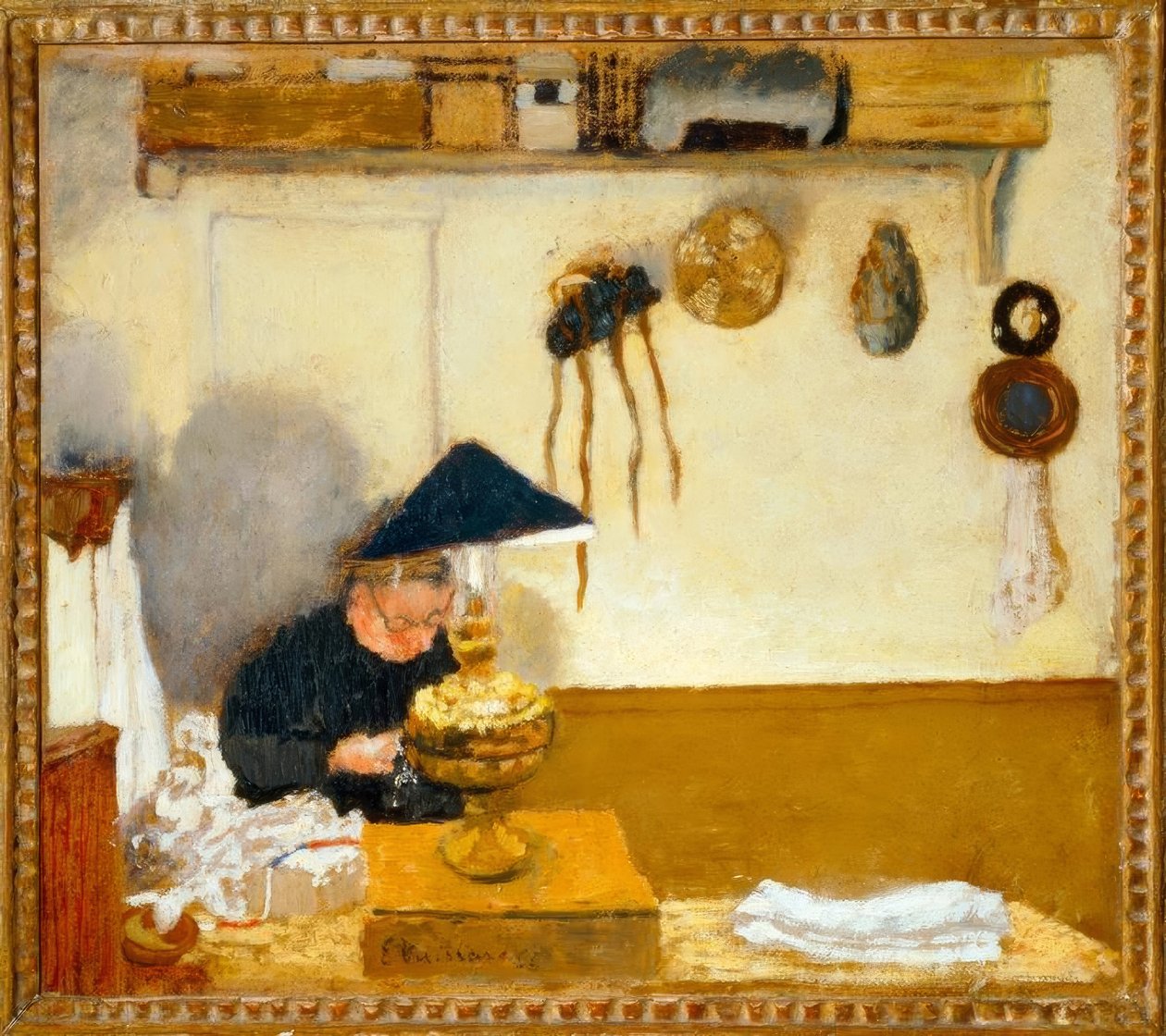 Vuillard, Madame Vuillard Sying av Edouard Vuillard
