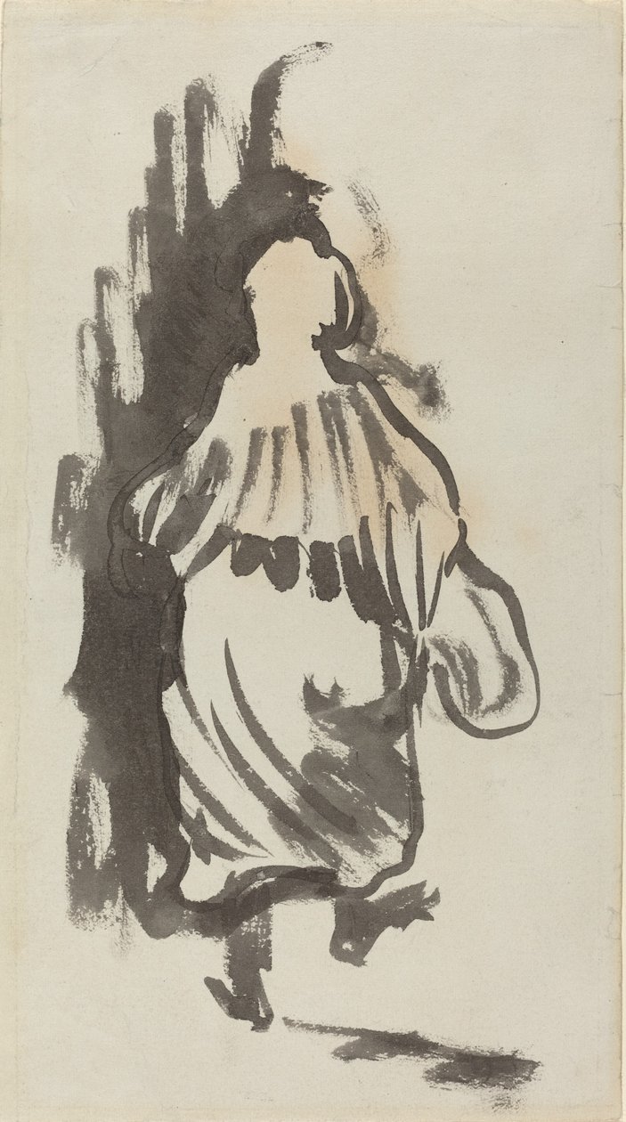 Vandrende figur sett bakfra, ca. 1894. av Edouard Vuillard