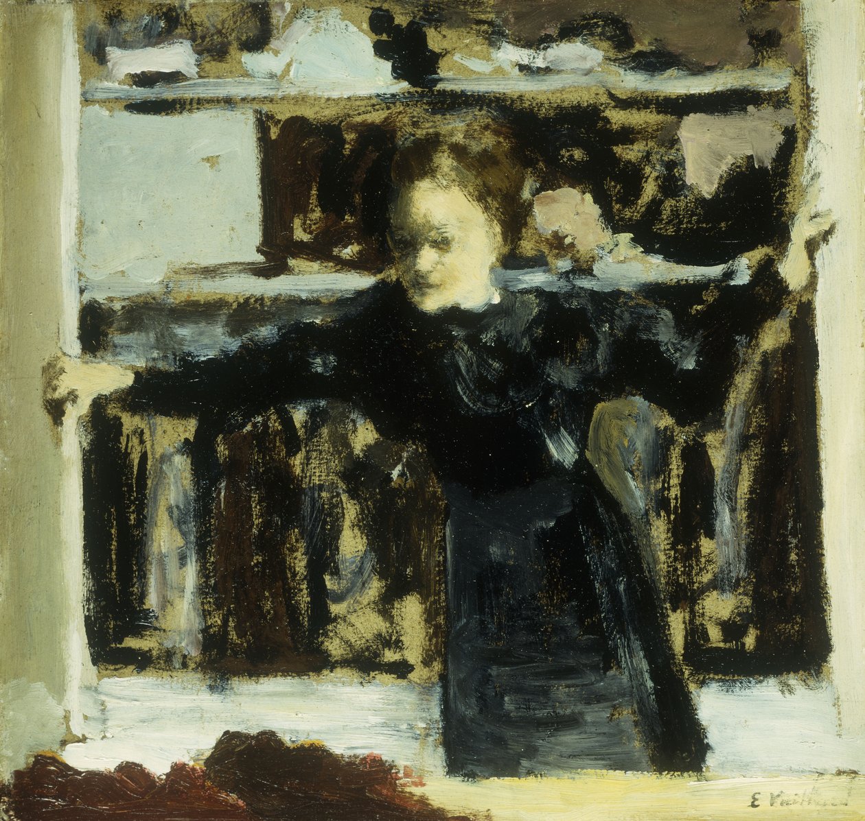 Kvinne Åpner et vindu; Kvinne åpner vinduet, 1893 av Edouard Vuillard