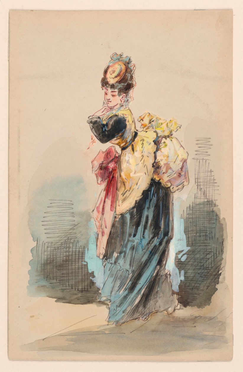 En dame på promenade av Edouard de Beaumont