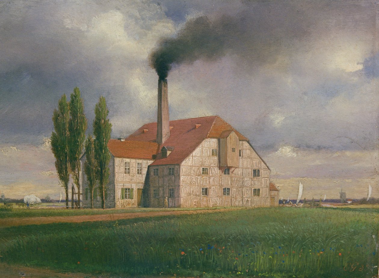 Keramikkfabrikk tilhørende Ernst March, Sophienstrasse, Charlottenburg, Berlin, 1835 av Johann Philipp Eduard Gartner
