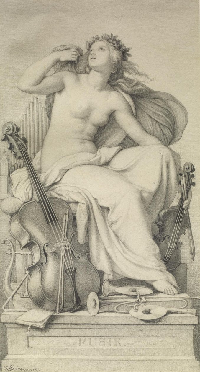 Allegorisk musikkfigur av Eduard Bendemann