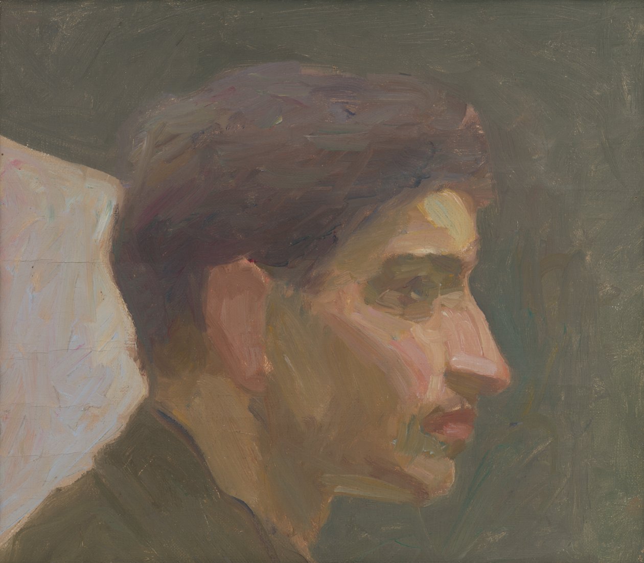 Hovedstudie av en ung mann av Eduard Putra
