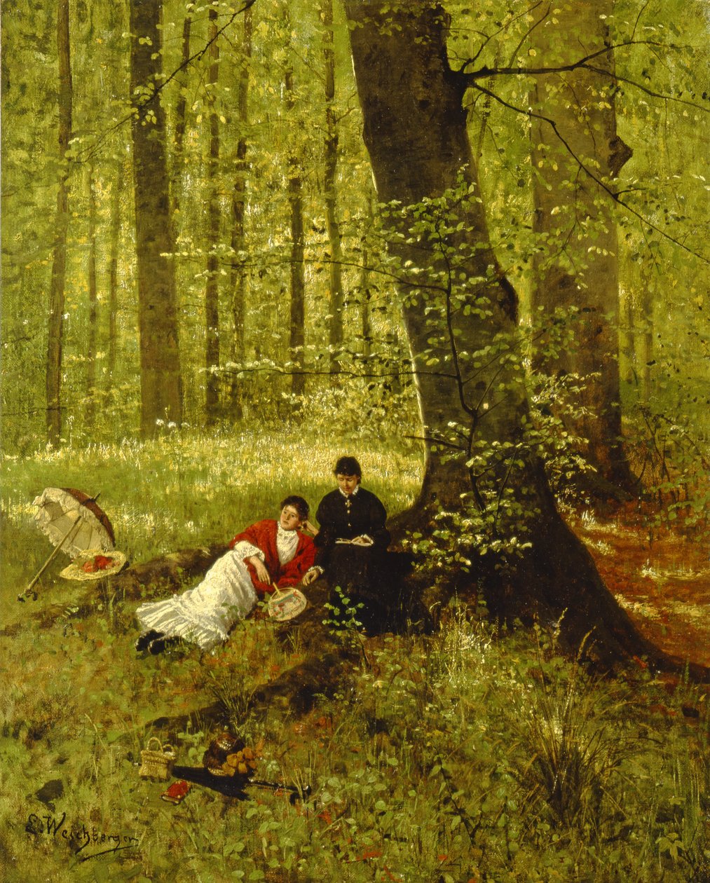 Lesing i skogen av Eduard Weichberger