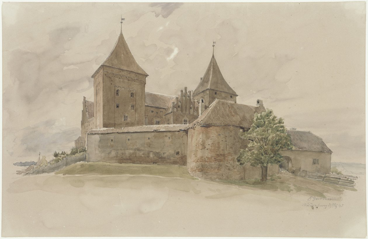 Slottet i Neidenburg av Eduard Gaertner