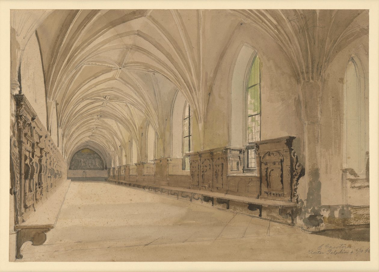 Hall fra klosteret i Pelplin av Eduard Gaertner