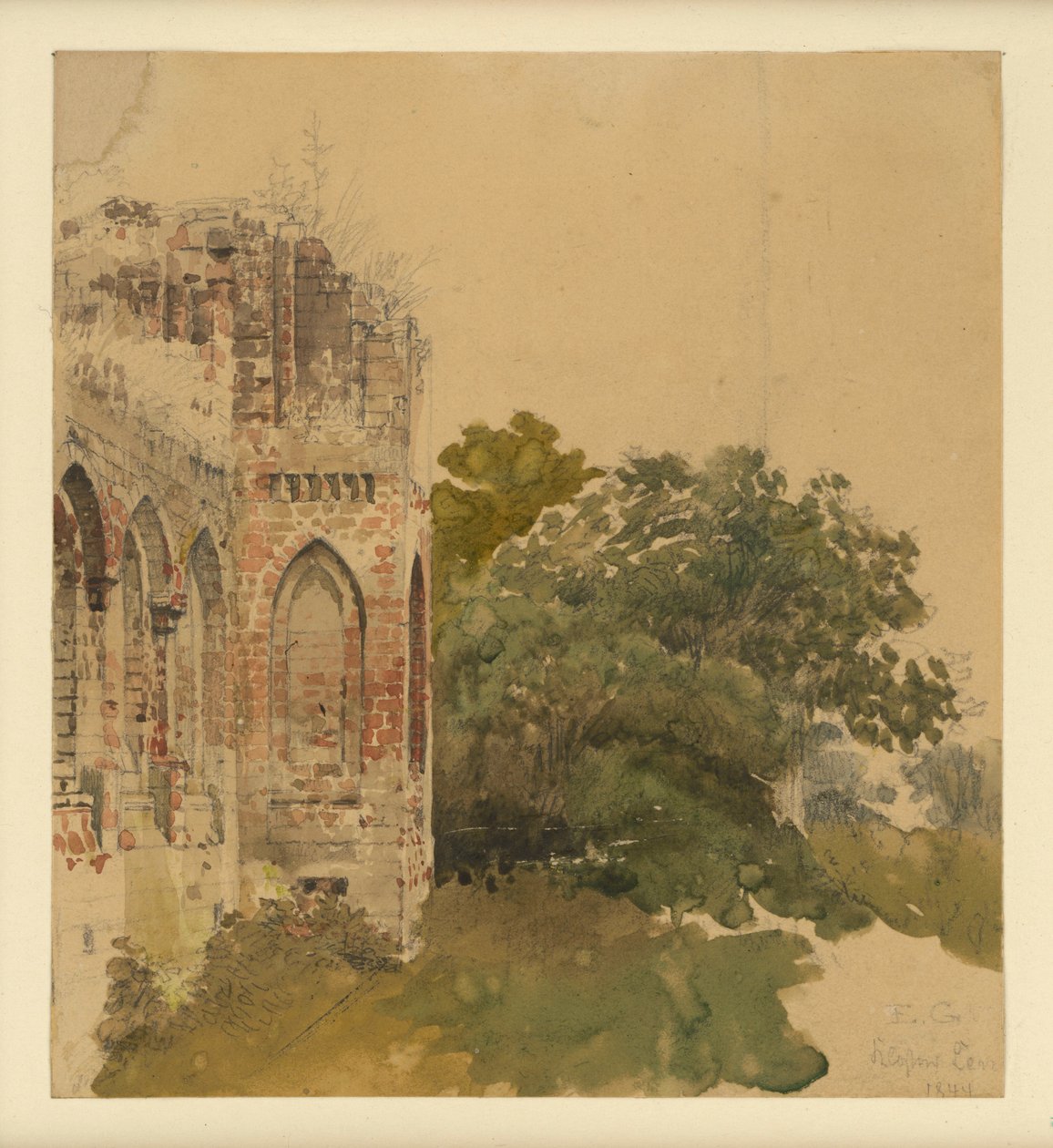 Lehnin kloster av Eduard Gaertner