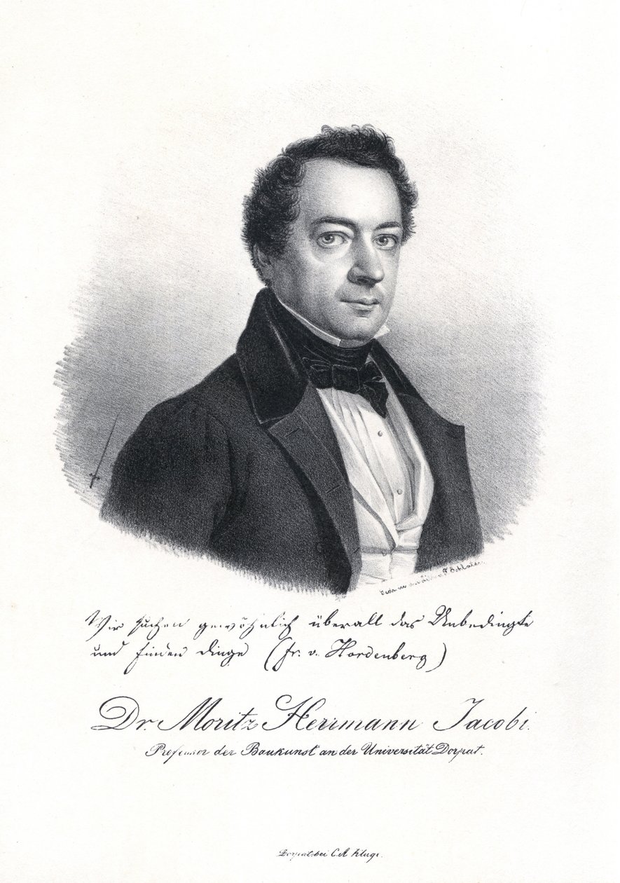 Portrett av Moritz Hermann von Jacobi 1801-1874, 1837. av Eduard Hau