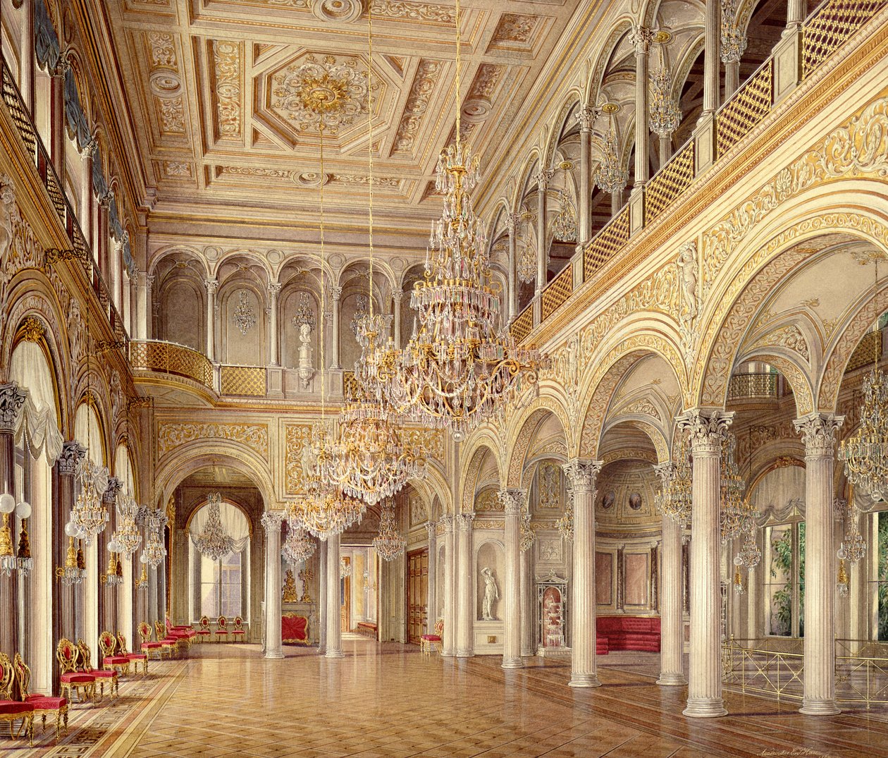 The Pavilion Hall, The Small Hermitage, 1864 av Eduard Hau