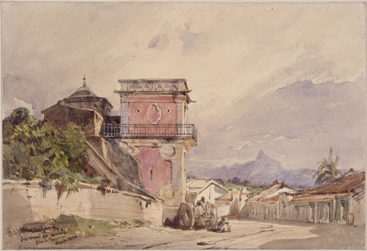 Fontene i Rua do Conde, Rio de Janeiro av Eduard Hildebrandt