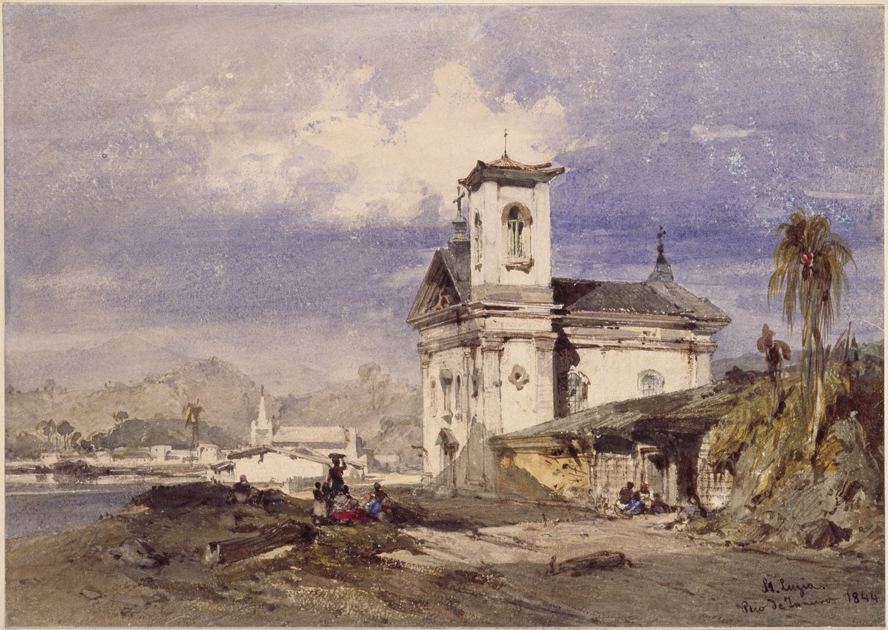 St. Luzia-kirken, Rio de Janeiro av Eduard Hildebrandt