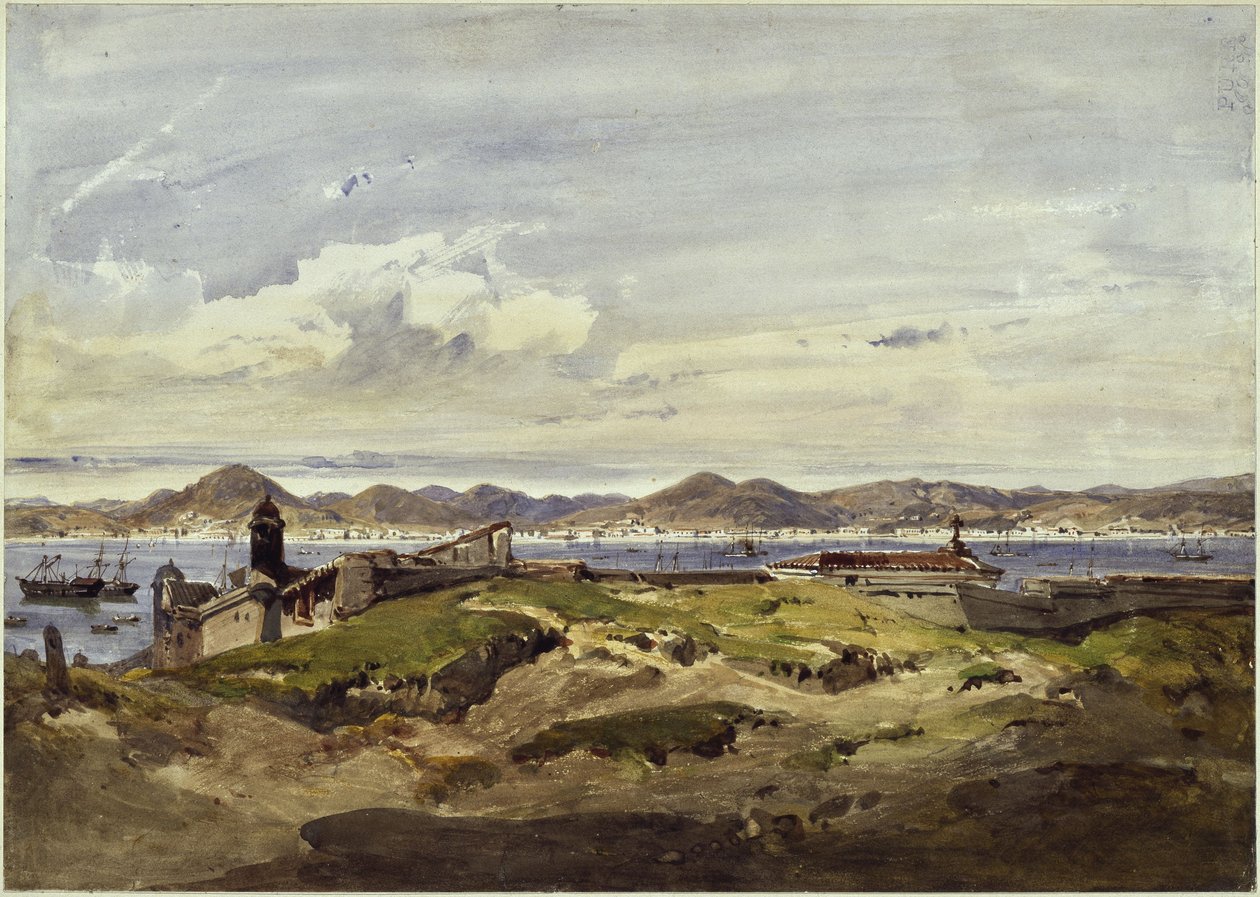Panorama over Rio de Janeiro av Eduard Hildebrandt