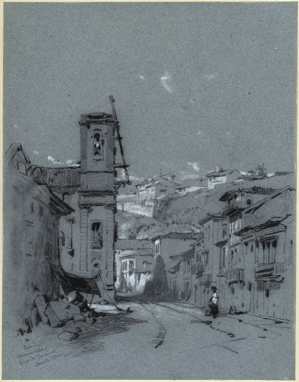 Rua da Misericórdia i Rio de Janeiro av Eduard Hildebrandt