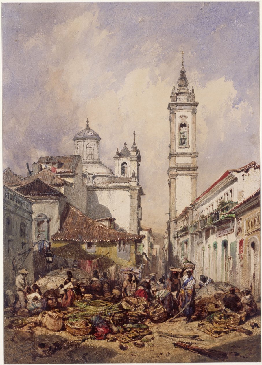 Rua do Ouvidor. Rio de Janeiro av Eduard Hildebrandt