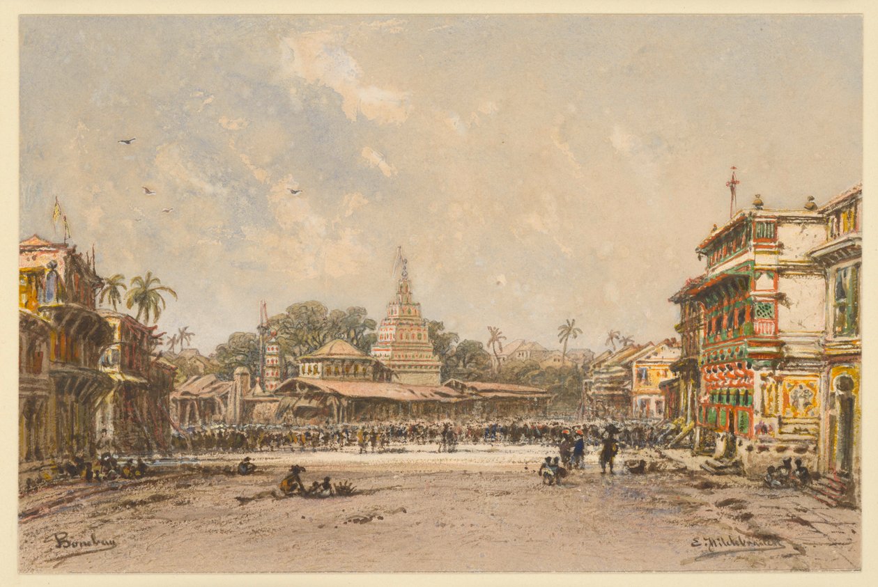 Gate i Bombay av Eduard Hildebrandt