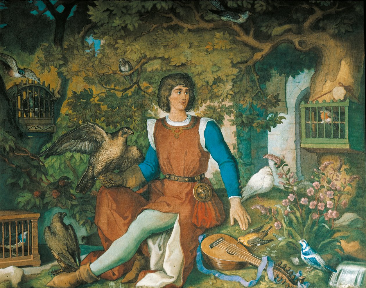 Portrett av Walther von der Vogelweide, fra Tannhauser Saga (olje på lerret) av Eduard Ille