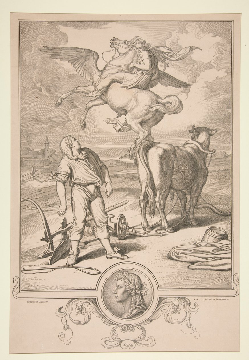 Uten tittel (Mytologisk scene) av Eduard Kretzschmar